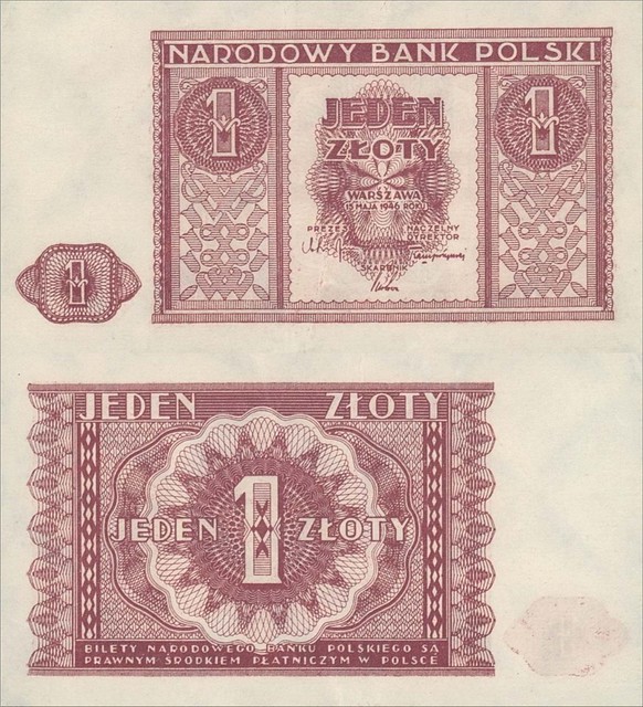 Poland p123 1 Zloty from 1946