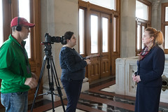 State Rep. Kathleen McCarty talks with NBC30's Special Products Producer Katherine Loy during an interview regarding the Seaside State Park property.