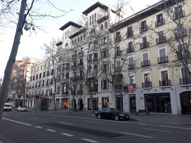 Building with towers and arches, Calle  Serrano, Barrio Salamanca, Madrid