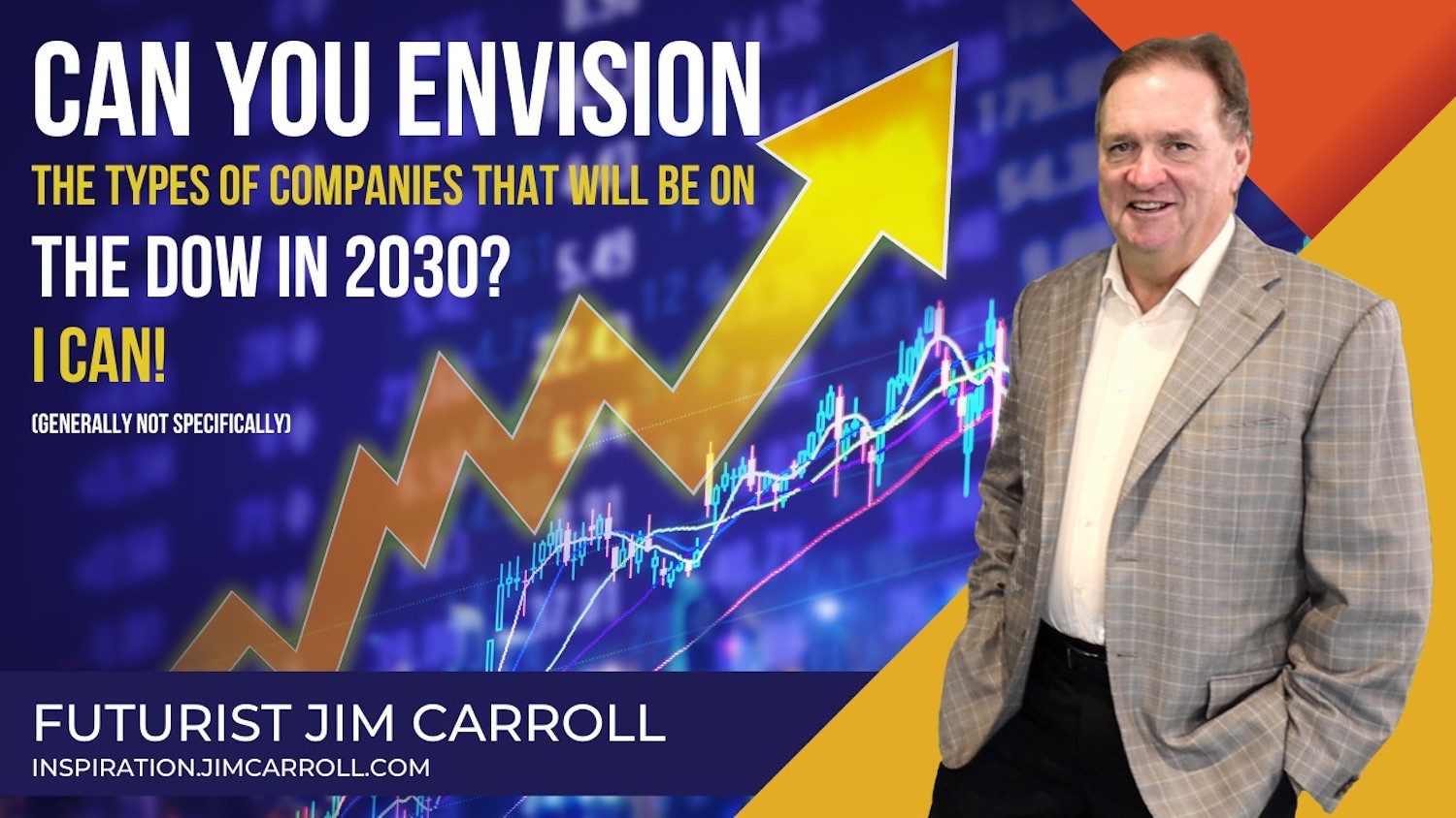 "Can you envision the types of companies that will be on the dow in 2030? I can!" - Futurist Jim Carroll