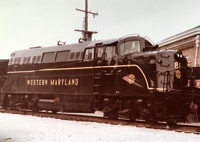 Western Maryland EMD. BL-2 #81 on display @ B&O Railroad Museum .