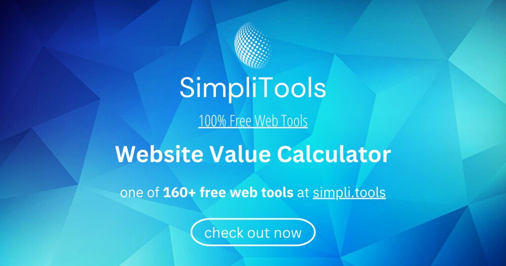 SimpliTools - Website Value Calculator