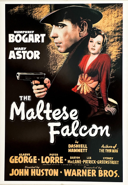 “The Maltese Falcon” (Warner Bros., 1941), starring Humphrey Bogart and Mary Astor.