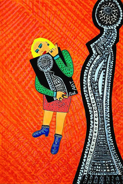 גלריה תמונות ציור פיגורטיבי אקספרסיבי צבעוני ציורים נאיביים מירית בן נון אמנית עכשווית ישראלית