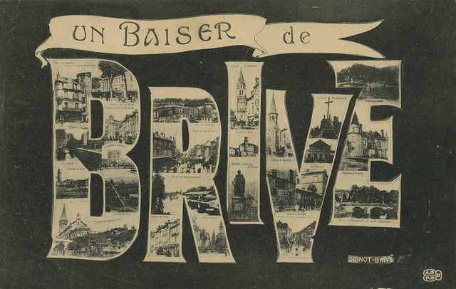 Un Baiser de Brive, France - Large Letter Postcard