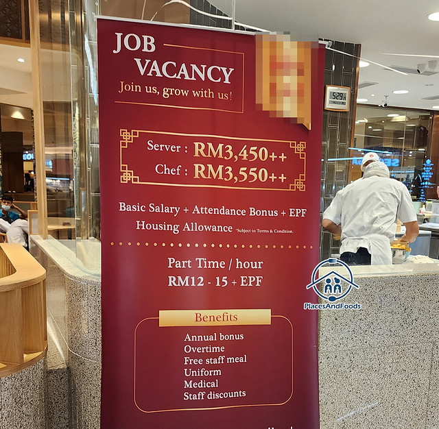 restaurant server salary in malaysia 2023