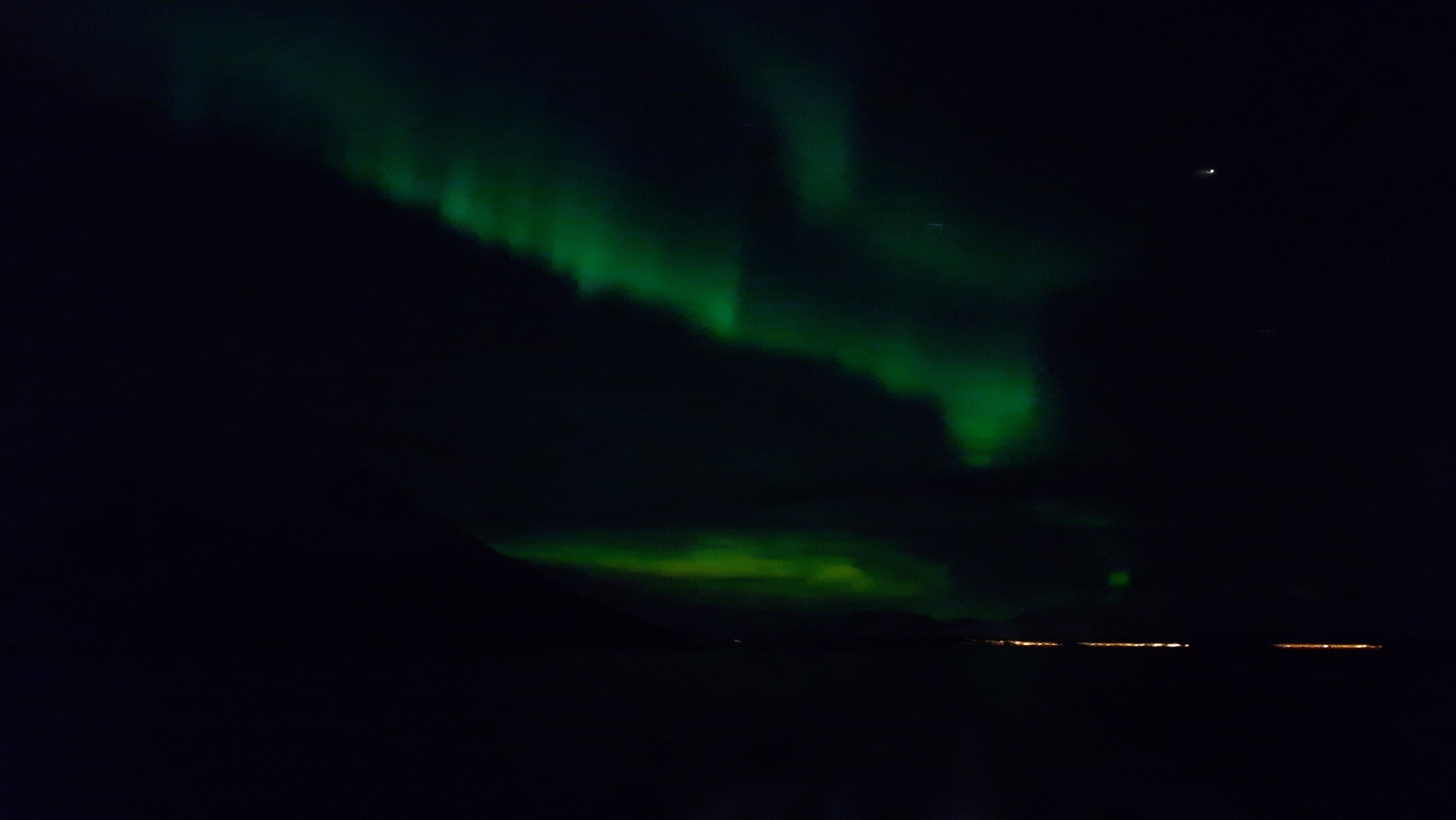 Northern Lights from Whale Watching boat, Skjervøy