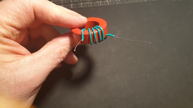 Winding T1 with green wire