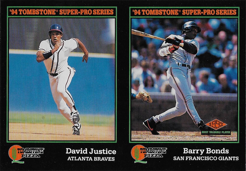 1994 Tombstone Panel (Dave Justice, Barry Bonds)
