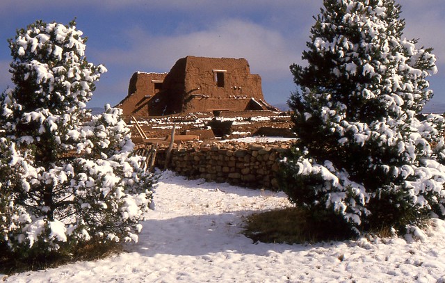 Ruins of the adobe church at Pecos Historical Park