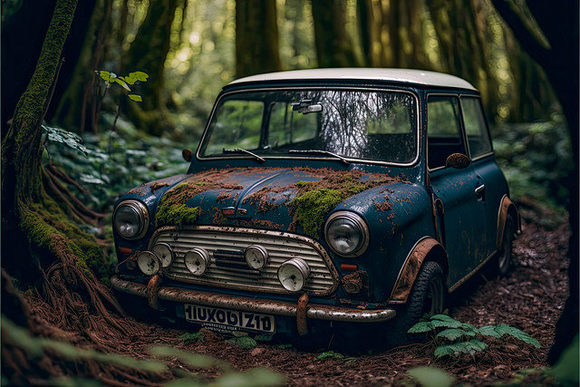 Abandoned 1967 Mini Cooper