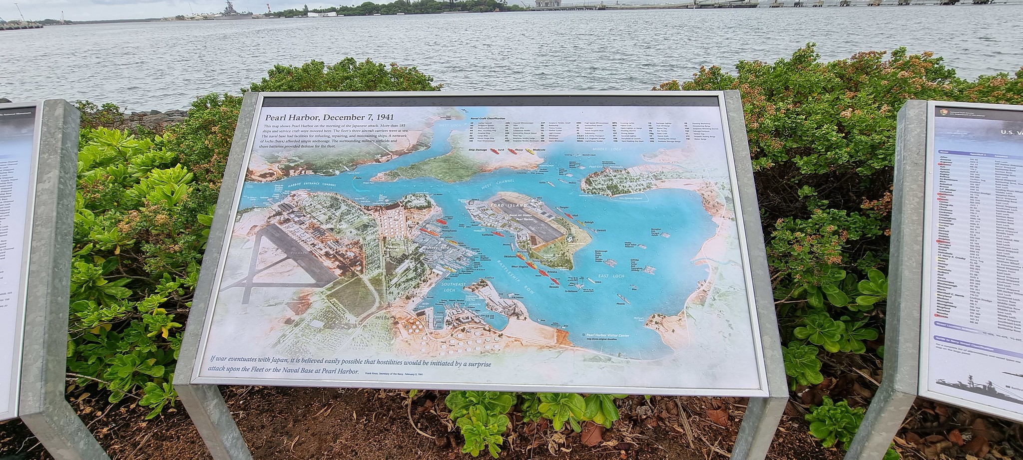A map of Pearl Harbor back in the day in 1941