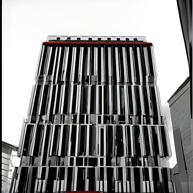 35mm photography AGFA film transfuturistic Tower downtown Stuttgart ...