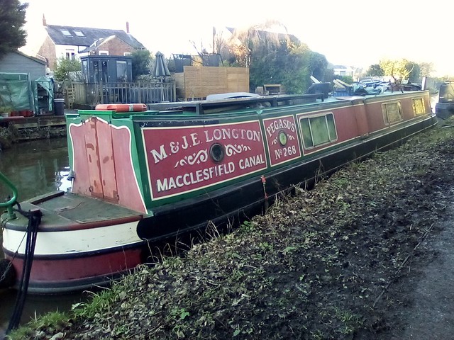 Canal boat taken near to Buxton road bridge, Macclesfield, Cheshire