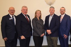 WCSU President Dr. Paul Beran, Reps. Foncello, Chaleski and Callahan, and Dr. Amery Bernhardt, director of the Center for School Safety and Crisis Preparation