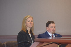 Reps. Chaleski and Bronko listen to testimony at Transportation Committee public hearing