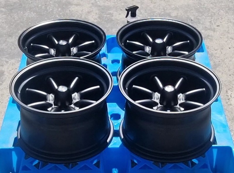 Black Racing Wheels BR-8 15x8 R1 ET0 5x120.65 15x9 R2 ET0 5x120.65 Optional tall cap
