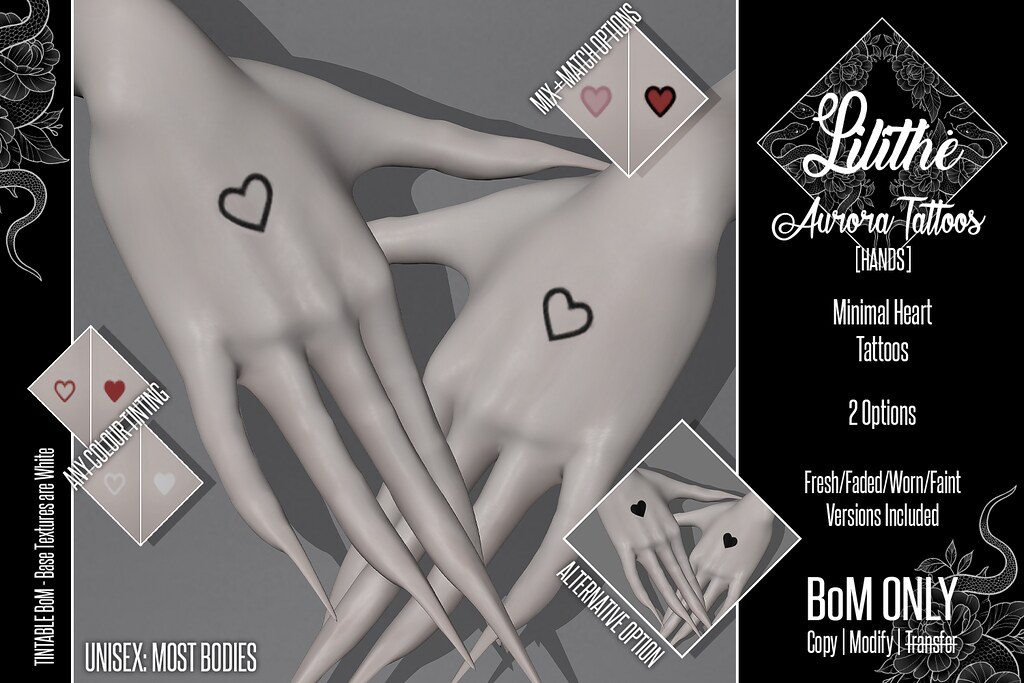 Lilithe'// Aurora Tattoos [HANDS] @ Valentine's Hop 'N Hop