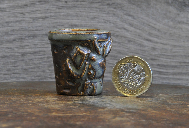 Crab design mini bonsai pot made by Steve Greaves.