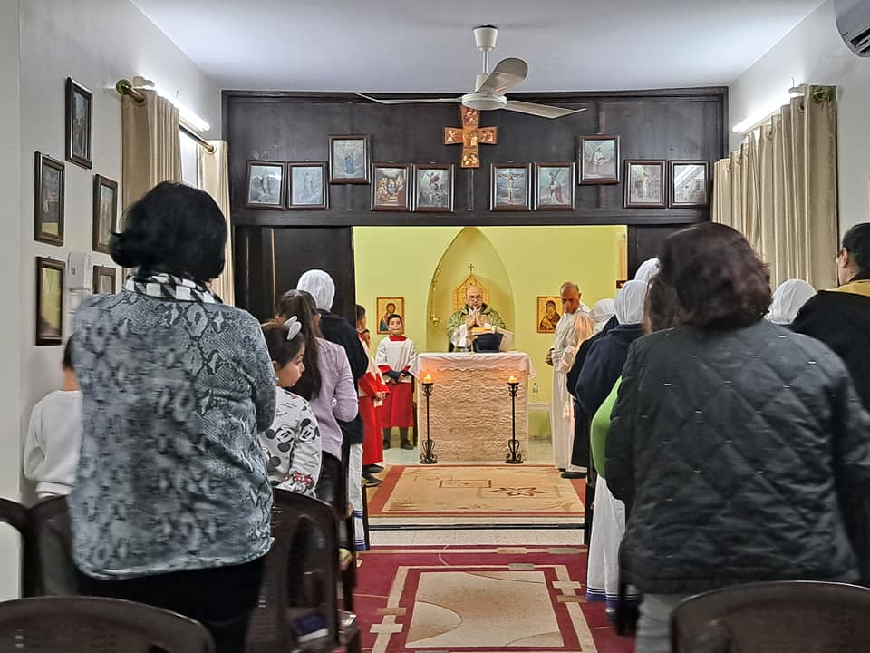 Gaza - Misa por la justicia y la paz en la Iglesia del Barrio cristiano de Gaza