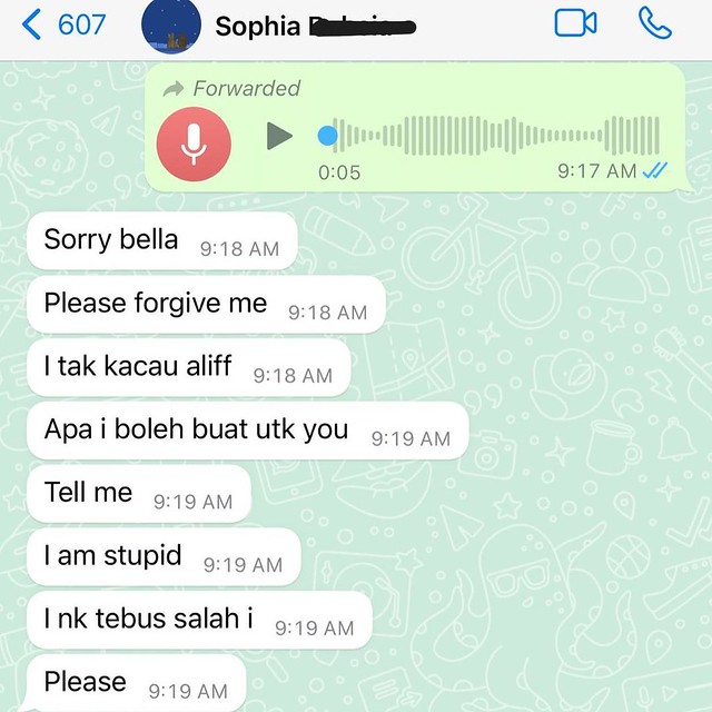 Bella Astillah Akhirnya Dedah Mesej Perbualan Bersama Sophia Albarakbah