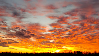 Fiery Sunset over Waynesboro, GA (02-01-2023)