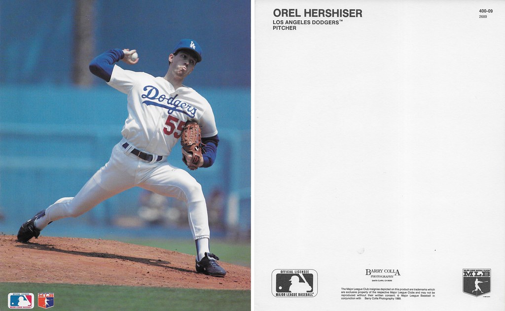 1989 Barry Colla 8x10 - Hershiser, Orel 2689 (400)