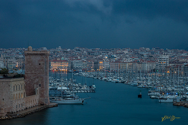 Early morning storm over Le Vieux-Port de Marseilles