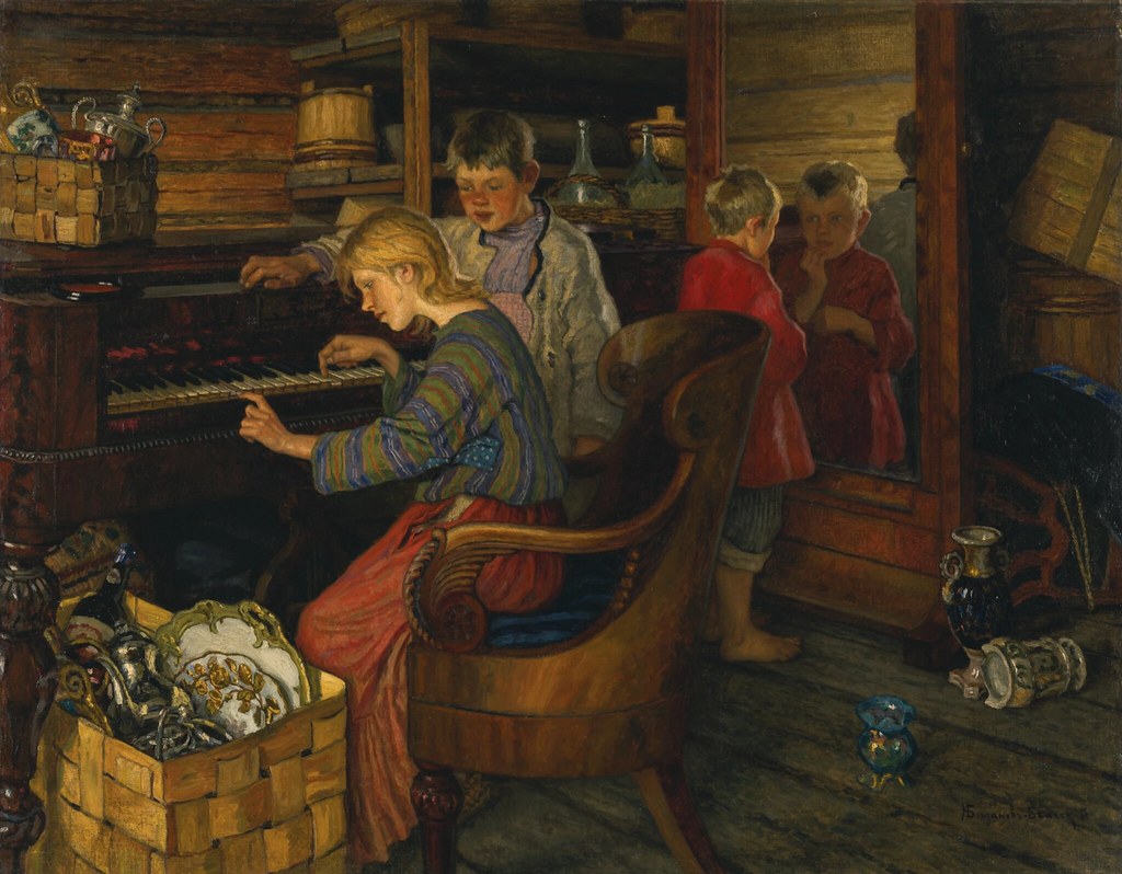 Nikolai Bogdanov-Belsky «Children by the piano»