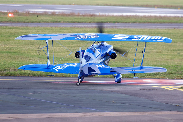 Jet-powered Pitts biplane