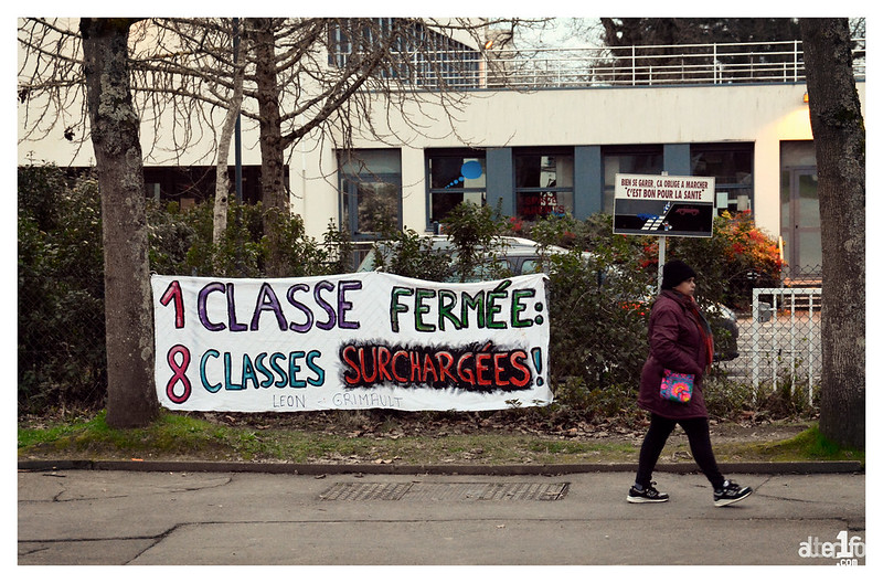 [20 février 2023] – Un jour, une photo : « Mobilisation contre la fermeture d’une classe à l'école élémentaire Léon Grimault »