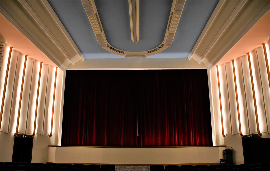 Kensington - Stage and drapes of the Art Deco Regal Theatre (formerly the Chelsea): built 1925 as the Princess Theatre. South Australia