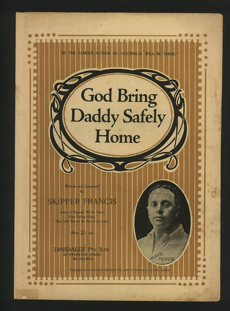 WW1 sheet music - God Bring Daddy Safely Home