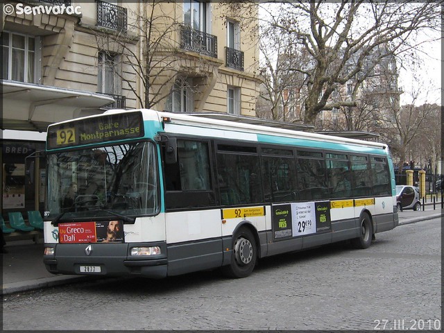 Renault Agora S – RATP (Régie Autonome des Transports Parisiens) / STIF (Syndicat des Transports d'Île-de-France) n°2877