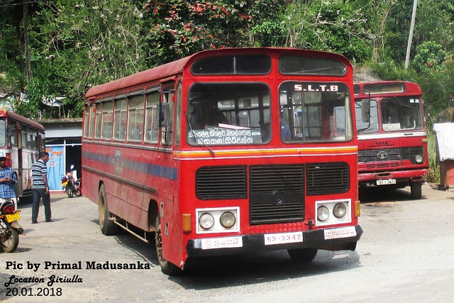 63-3342 Kuliyapitiya Depot Ashok Leyland - Viking 193 B type bus at Giriulla in 20.01.2018