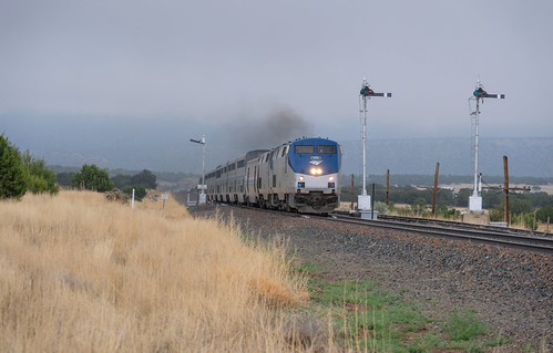 Westbound at Chapelle by The Crescent Limited, Amtrak 3 (the westbound Southwest Chief: Chicago, IL to Los Angeles, CA) racing west through Chapell