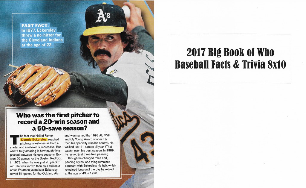 2017 Big Book of Who - Baseball Facts and Trivia - Eckersley, Dennis