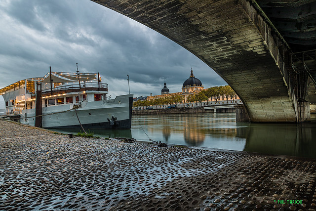 Under the Rhone river bridge - Lyon