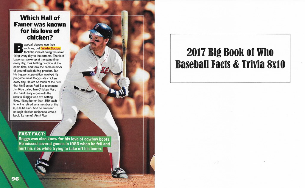2017 Big Book of Who - Baseball Facts and Trivia - Boggs, Wade
