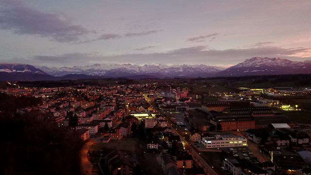 wonderful sunset Seetal Lucerne Switzerland