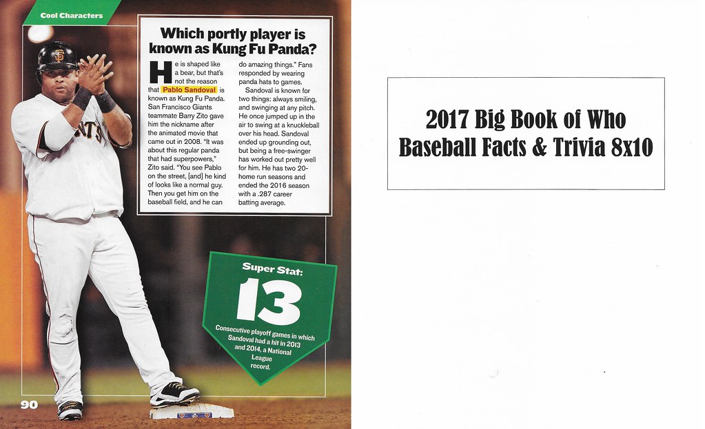 2017 Big Book of Who - Baseball Facts and Trivia - Sandoval, Pablo