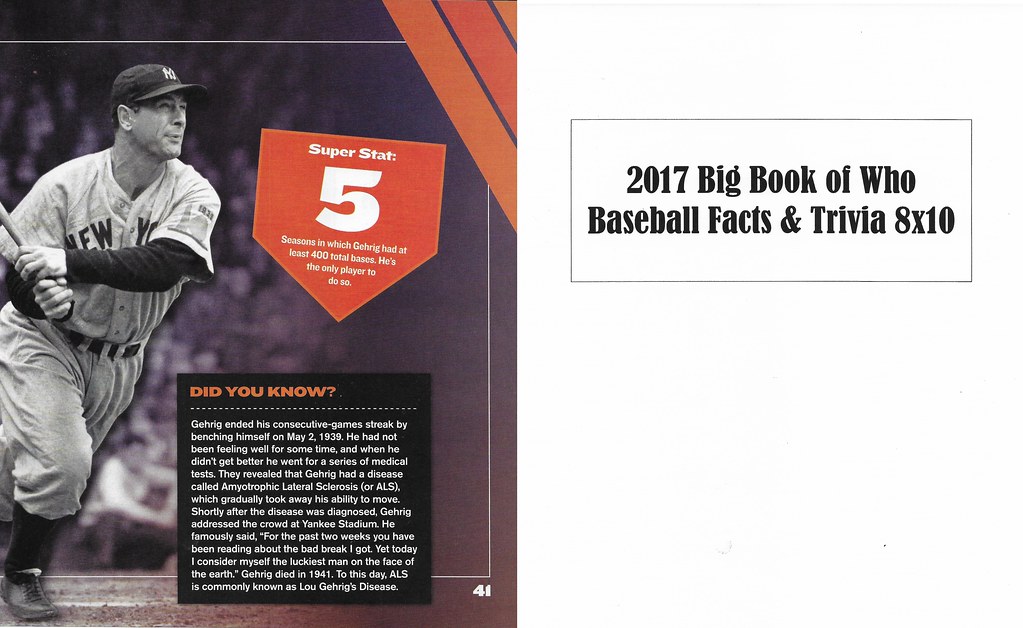 2017 Big Book of Who - Baseball Facts and Trivia - Gehrig, Lou