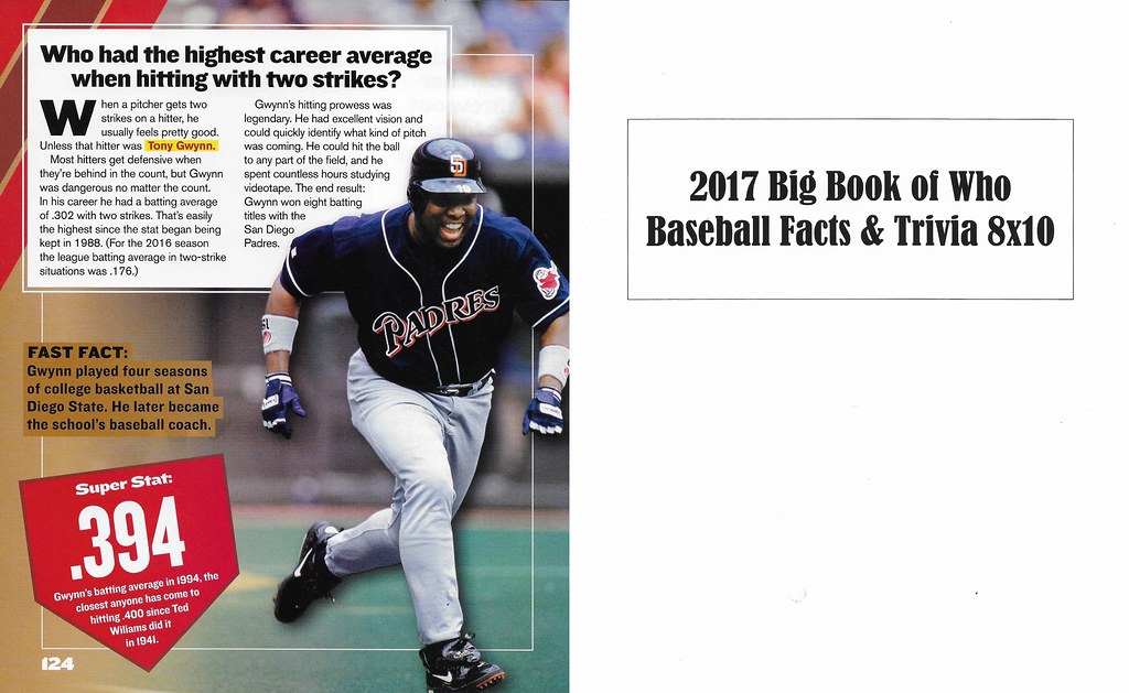 2017 Big Book of Who - Baseball Facts and Trivia - Gwynn, Tony