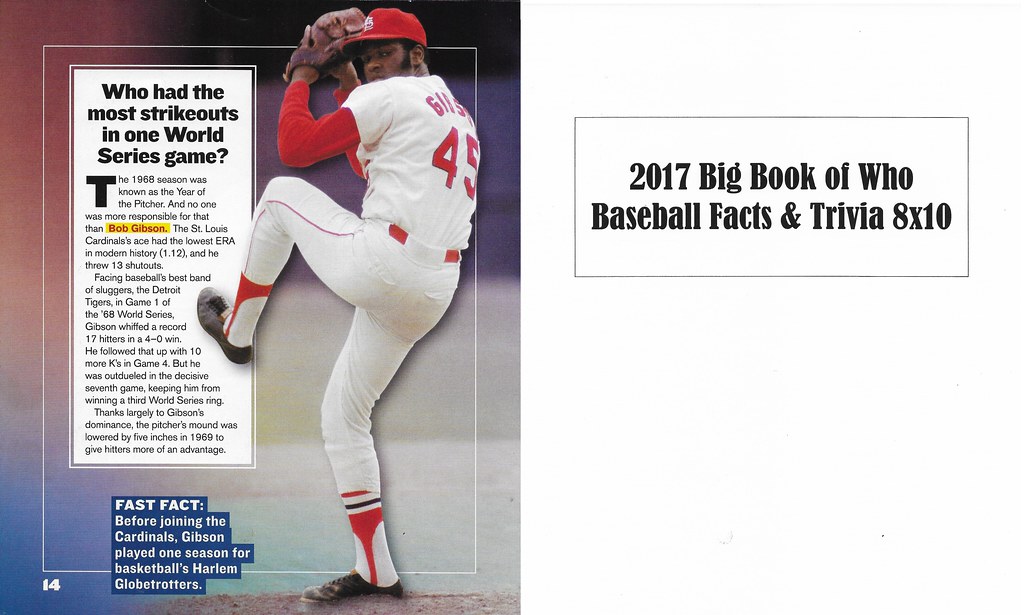 2017 Big Book of Who - Baseball Facts and Trivia - Gibson, Bob