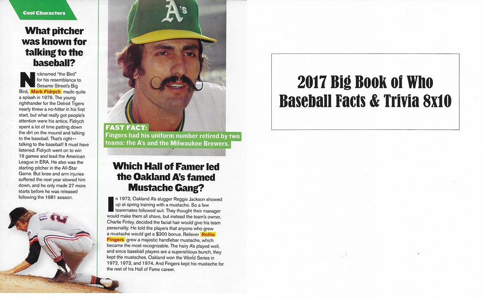 2017 Big Book of Who - Baseball Facts and Trivia - Fidrych, Mark