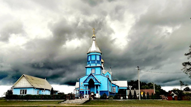 Church and dramatic sky