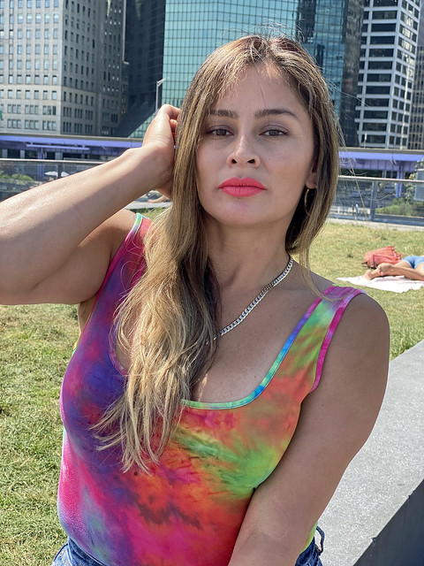 Picture Of Carolina Dressed For National Pride Month At The South Street Seaport In New York City. Photo Taken Friday June 25, 2021