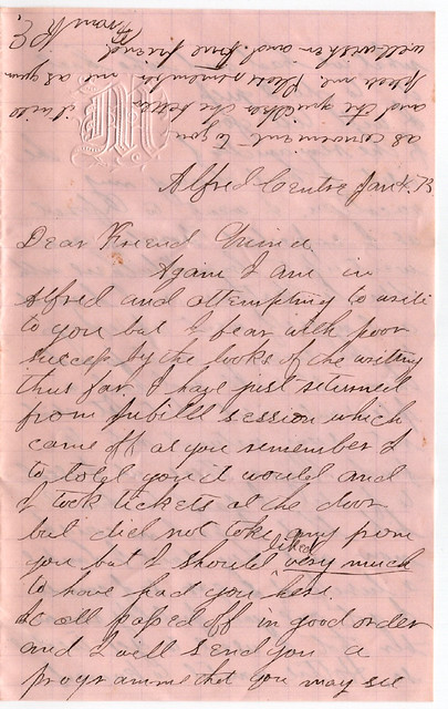 To Elmina Whitford from Alfred, Jan. 4, 1873