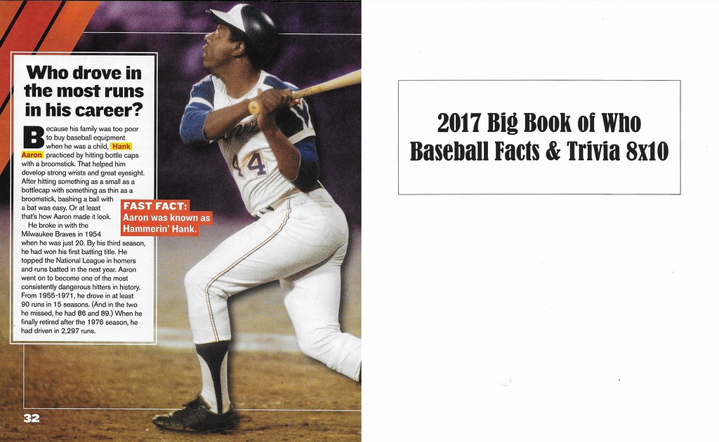 2017 Big Book of Who - Baseball Facts and Trivia - Aaron, Hank