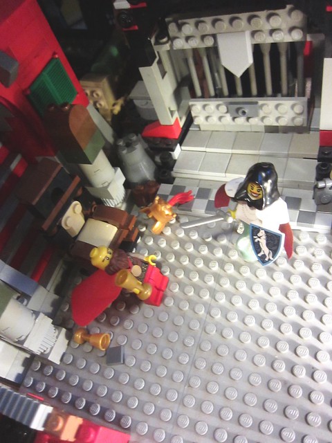 Classic Castle: Papa Henricus pray to his god and encounters the eery spirit and ghost of his daughter will his soul be redeemed and freed from the torture of killing his own flesh and blood??? (FOL medieval LEGO Vignette) toy spooks photo hobby vignette